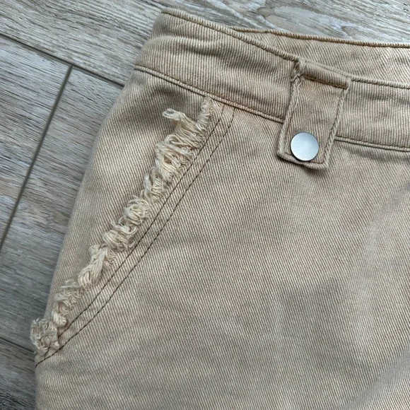 Pol Distressed Edge Cargo Pants Beige Large - Picture 5 of 8